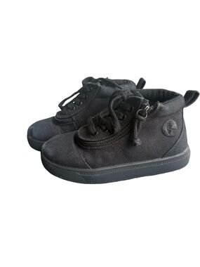 BILLY Kids Adaptive Black High Top Sneakers Wide Zip Size 12 Shoes AFO-friendly